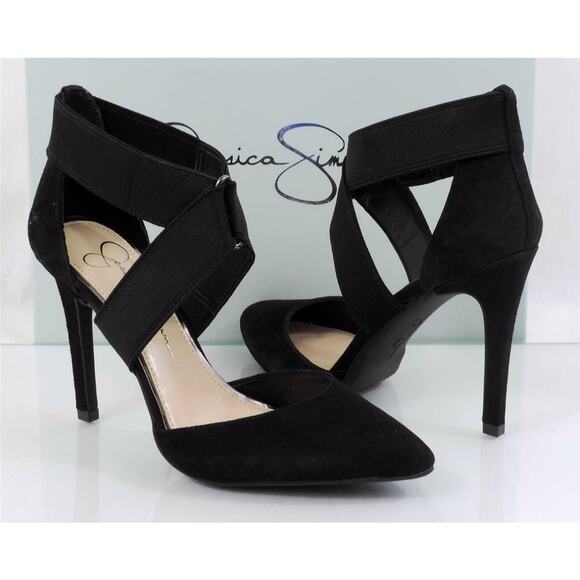 Jessica Simpson Venita Crisscross Dress Pumps Heels Black Size 10 - Picture 2 of 7